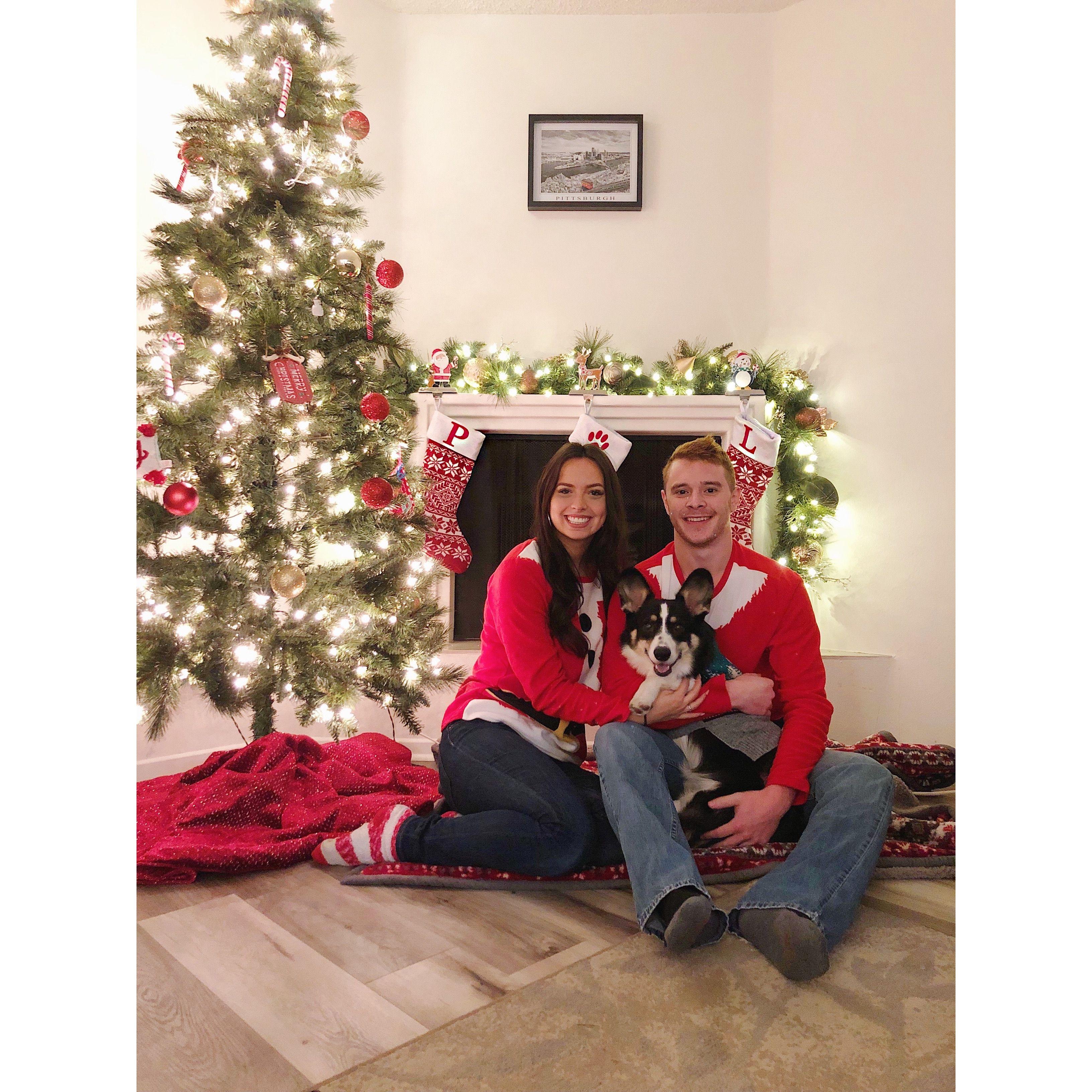 first Christmas as a family in their first apartment together