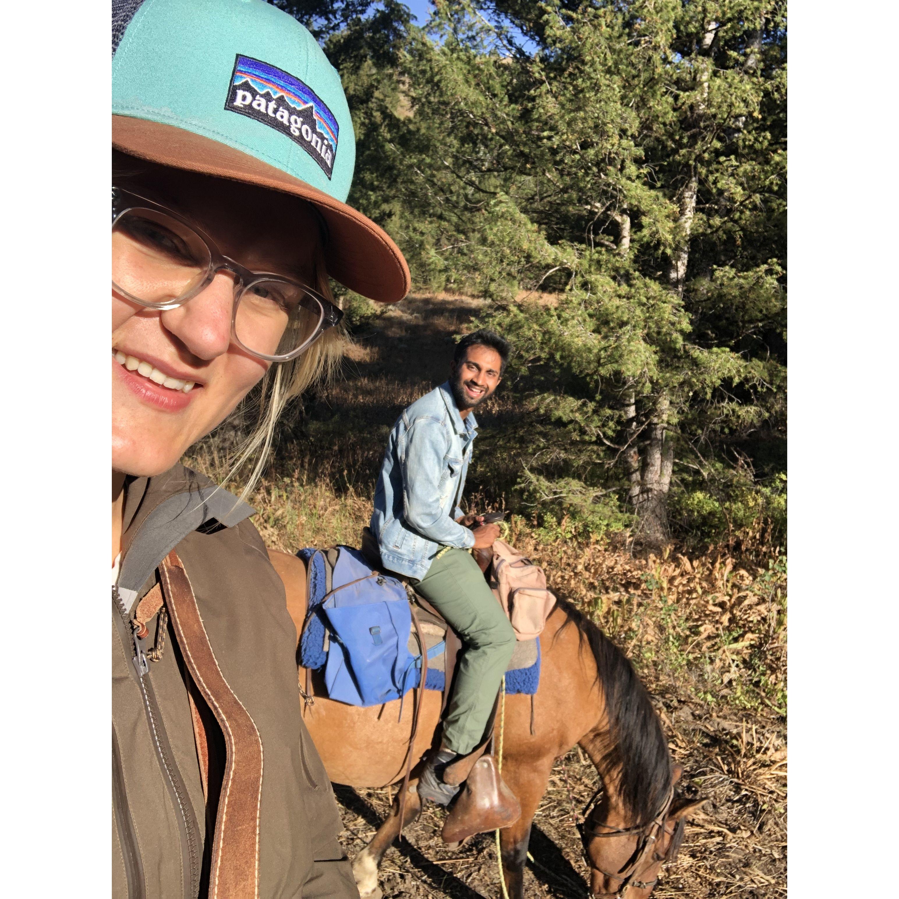 Horseback riding in Wyoming