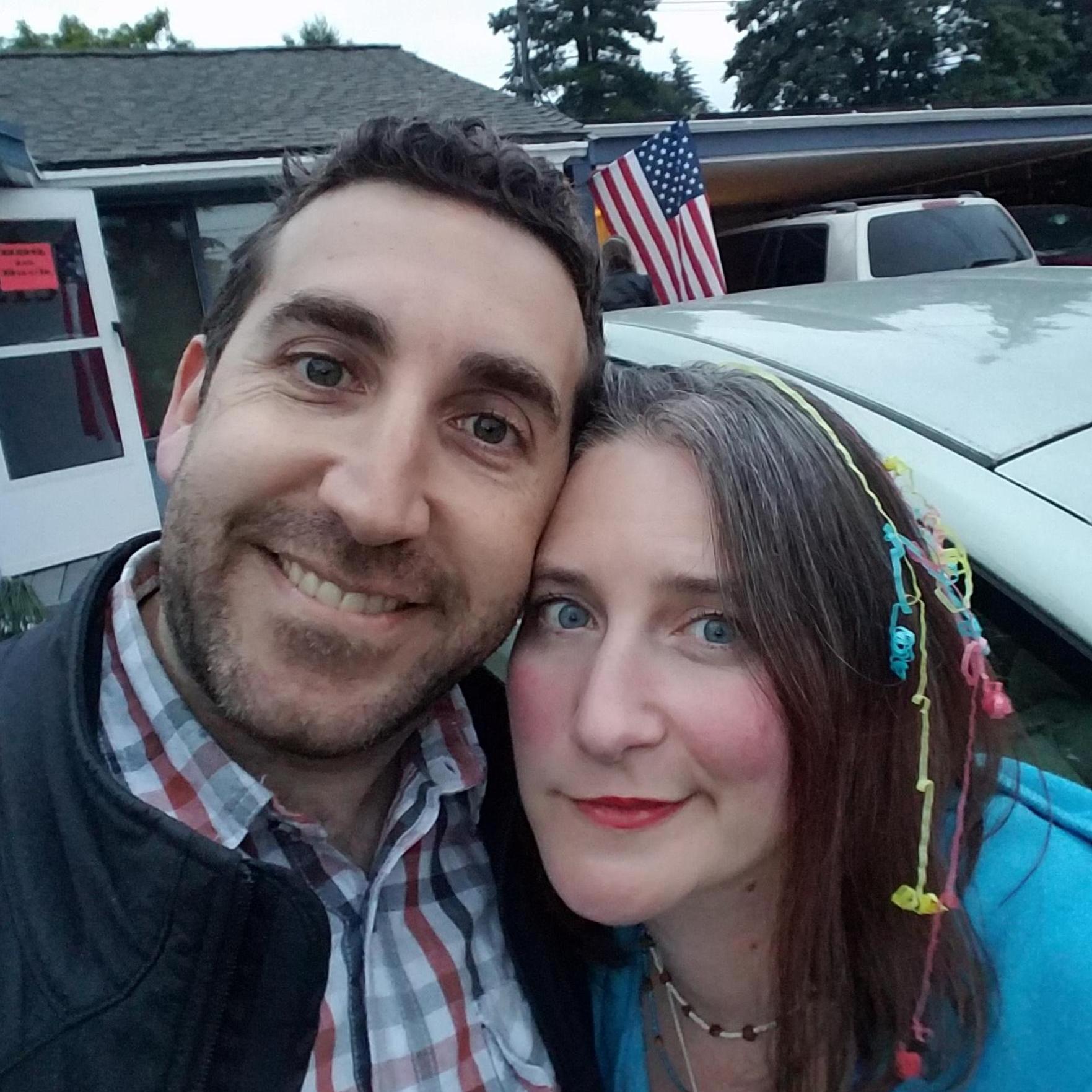 Wacky couple celebrating our (and country's) anniversary