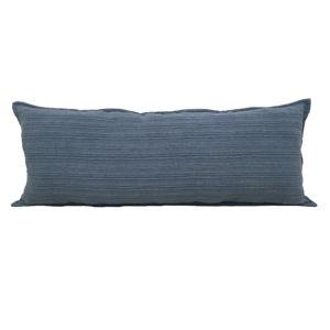 Blue Striped Slub Throw Pillow, 14x36