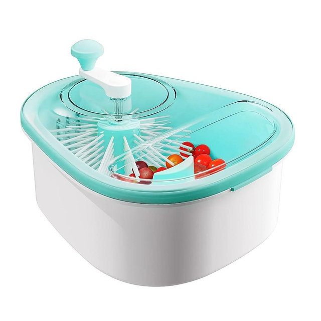 JOYMOOP Fruit Cleaning Device JOYLOOP, Large Fruit Washer Spinner, Fruit Cleaner Spinner with Fruit Washer Bowl, Vegetable Fruit Spinner Washer,Fruit and Vegetable Scrubber