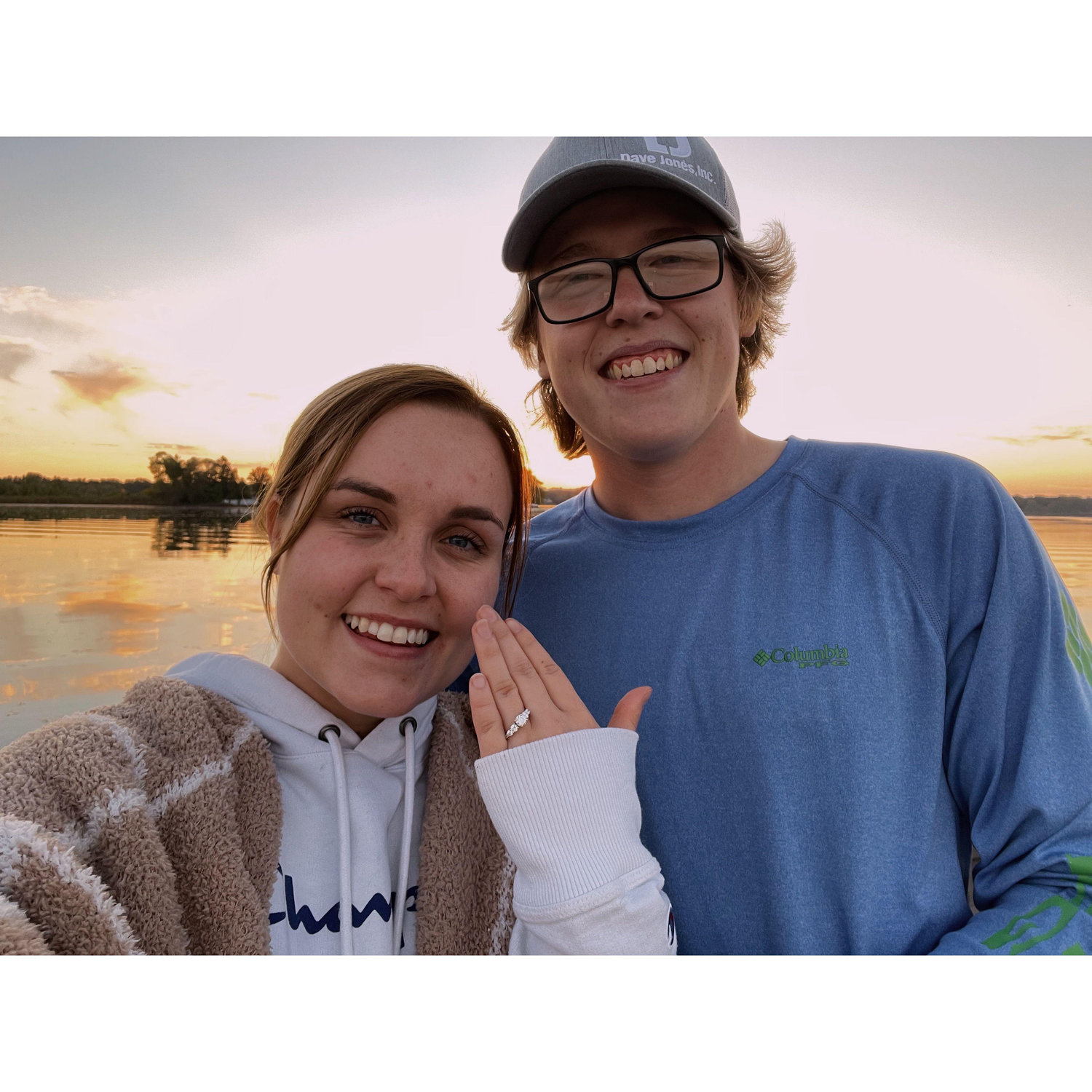 The night we got engaged, on the lake, one of our favorite places.