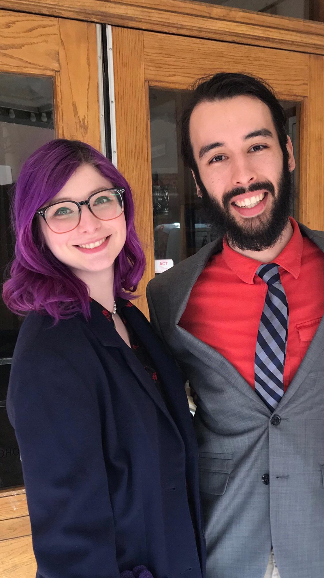 Dylan's mom is an insanely talented hair dresser, and she's the talent behind this vibrant purple look!