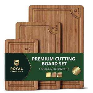 3 Piece ROYAL CRAFT WOOD Wooden Cutting Boards in Brown