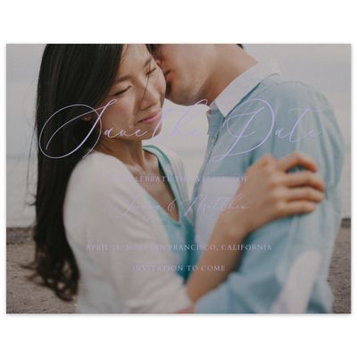 Purple Wedding Digital Save the Date - Opaline Photo