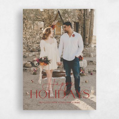 Dark Red Holiday Card - Bethel