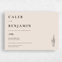 White Wedding Invitation - Rue Landscape