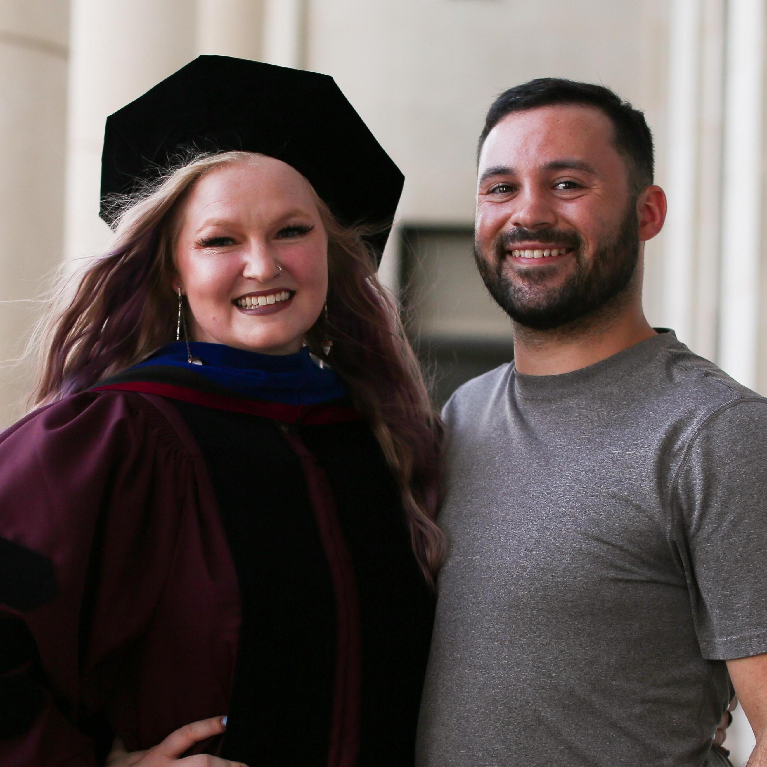 July 9, 2020
Celebrating an upcoming Ph.D. graduation with some doctoral photos. 
Photo by: Jessica Spence