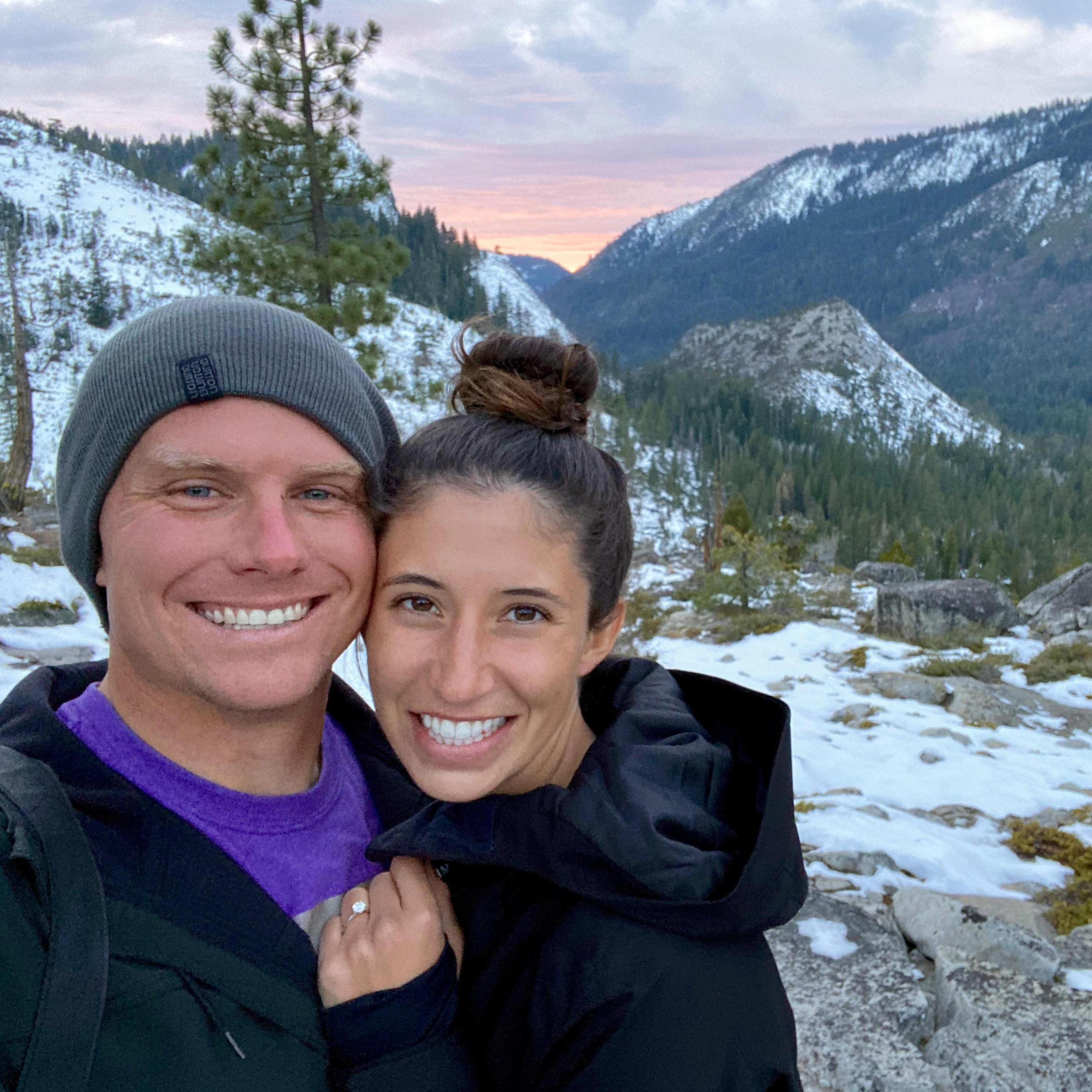Enjoying Tahoe mountain sunsets.