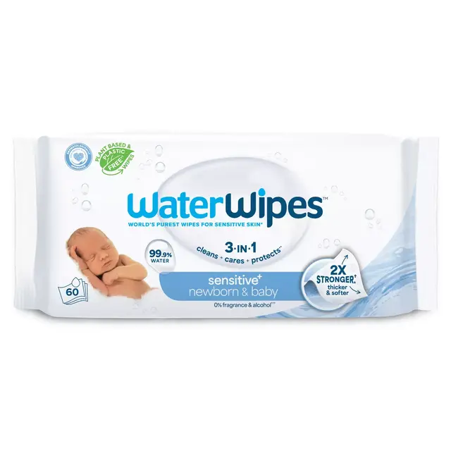 WaterWipes Plastic-Free Original Unscented 99.9% Water-Based Baby Wipes - 720 count