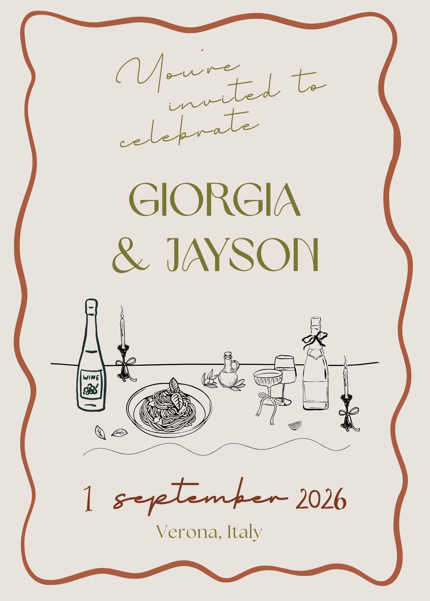The Wedding Website of Giorgia Ricciardi and Jayson Postle