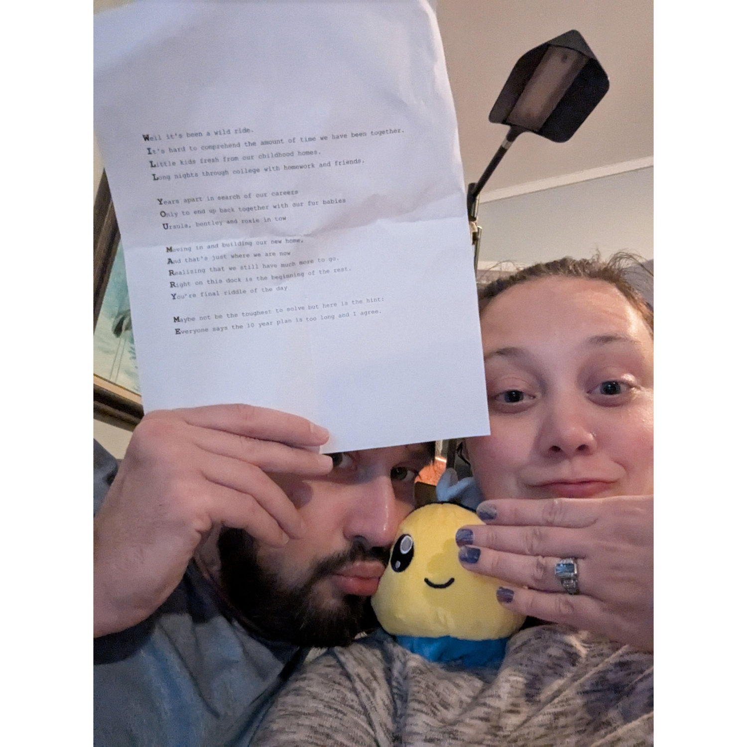 Just afterBraeden proposed. Beeverly was our keeper of the ring