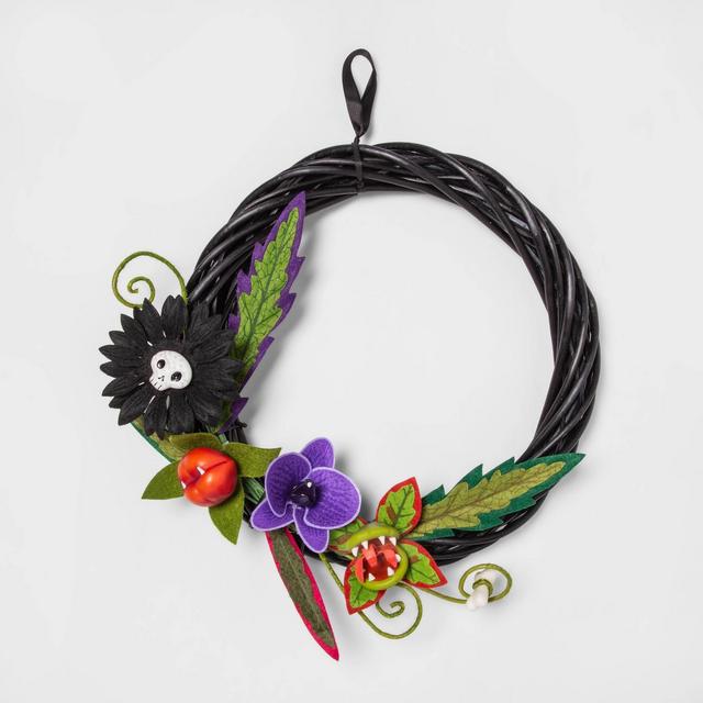 Ghoulish Garden Faux Halloween Creepy Plants Wreath - Hyde & EEK! Boutique™