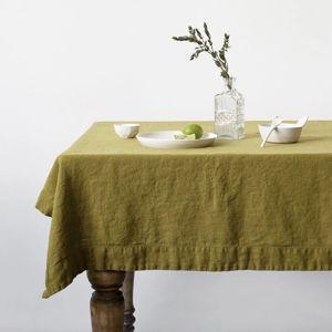 Moss Green Linen Tablecloth