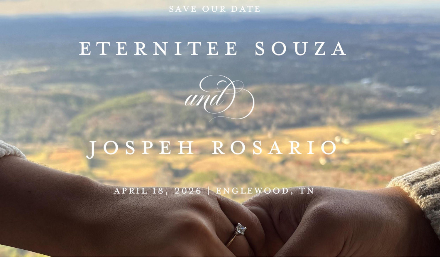 The Wedding Website of Eternitee Souza and Jospeh Rosario