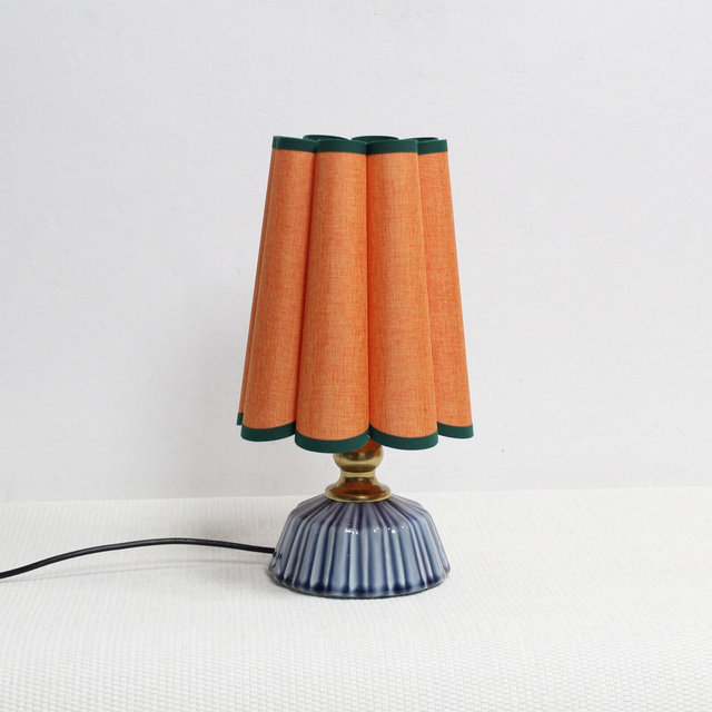 Duzy handmade candy orange fabric and acrylic with ceramic lamp for home decor-26#, 110-240V/50-60Hz, Using Worldwide