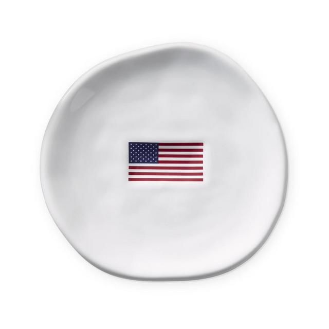 American Flag Plates, Set of 4