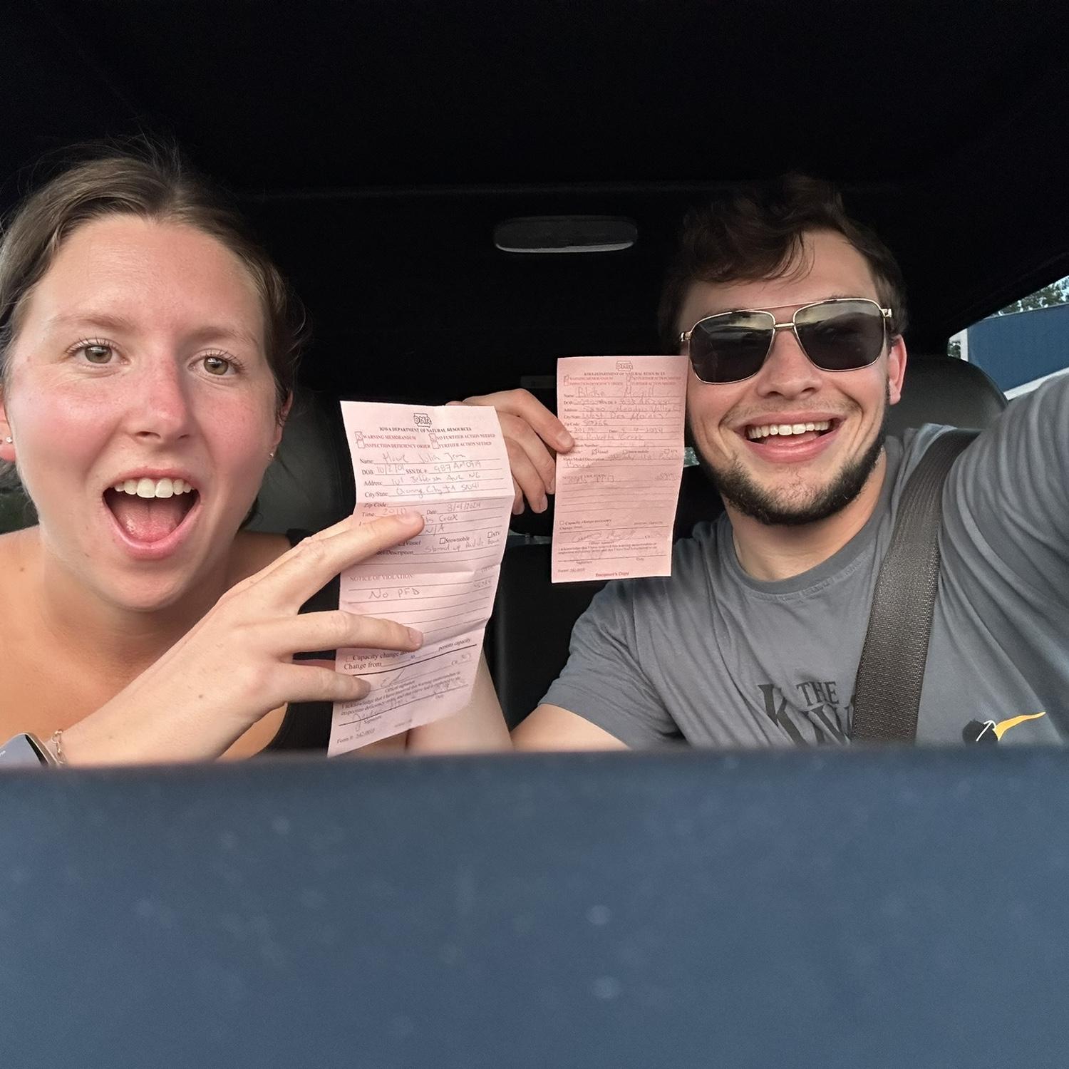 First date in Pella- we neglected to forget lifejackets on our paddle boards and got written up by the DNR hehe