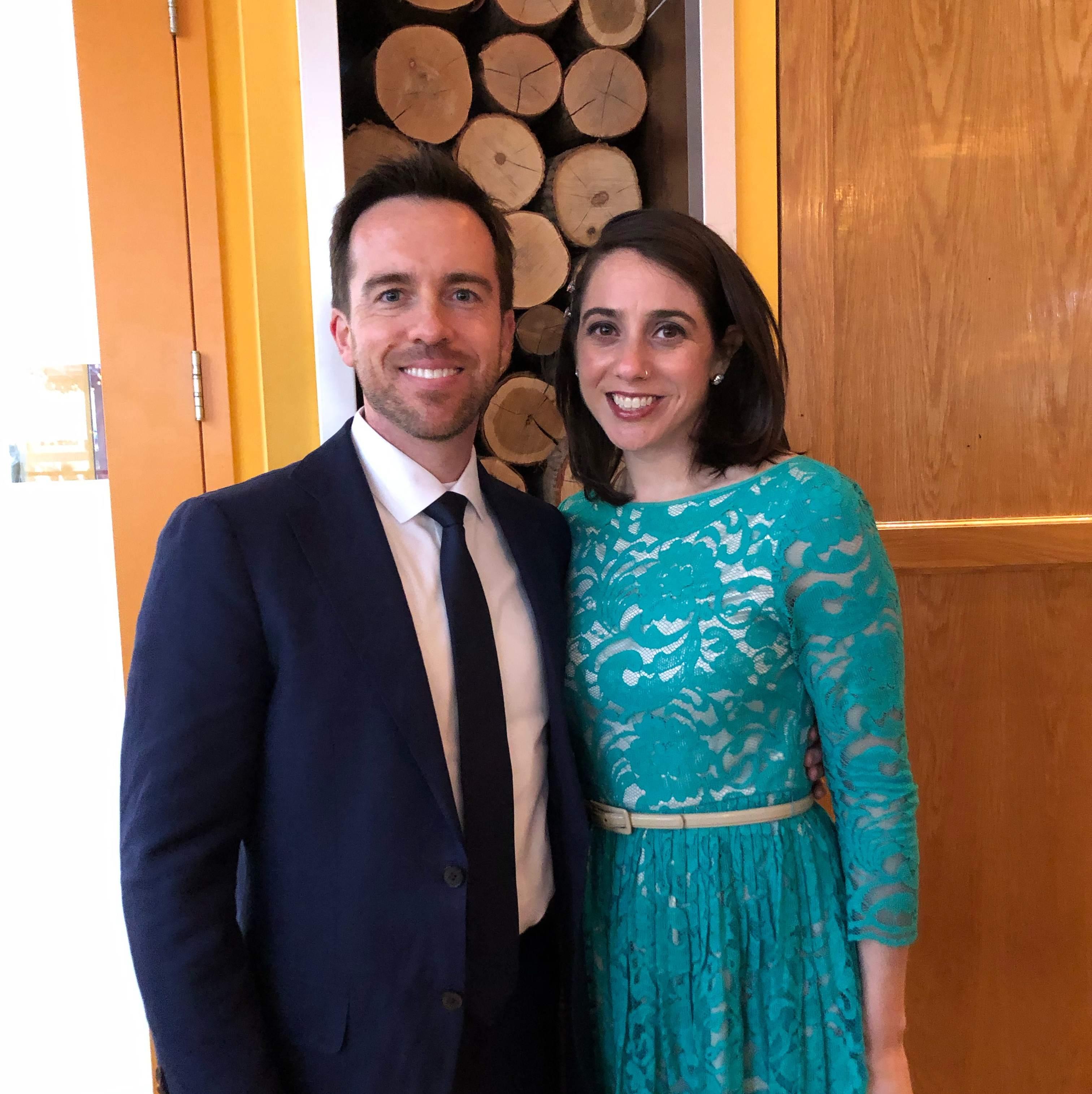 Attending our first wedding together