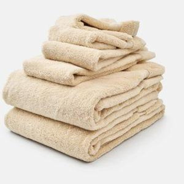 Bath Towel Set Made of Luxury USA Cotton - Natural Color