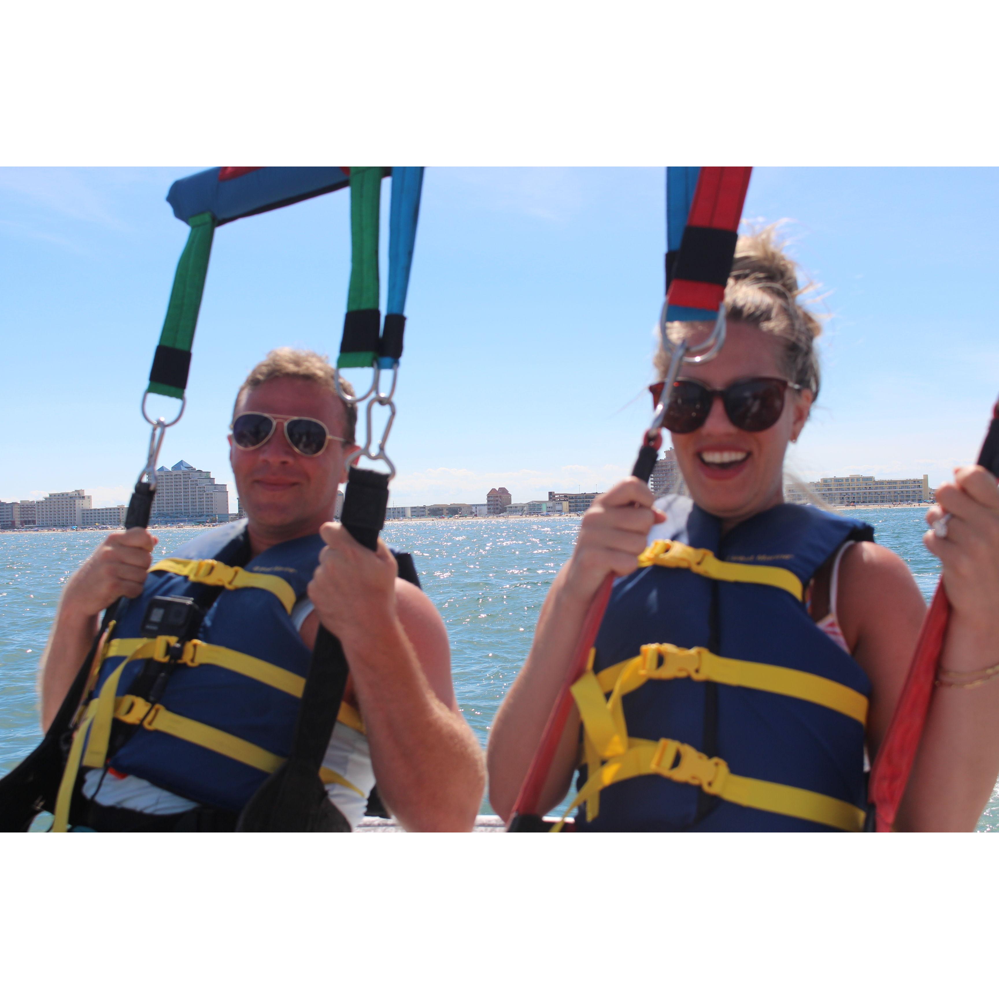 Parasailing in Ocean City, MD for the first time ever!