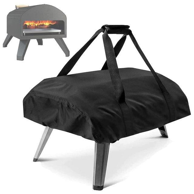 Pizza Oven Cover for Bertello, 420D Waterproof Dustproof Pizza Oven Protection Weather Resistant Dustproof Pizza Oven BBQ Rain Cover for Wood-Fired Cha rcoal