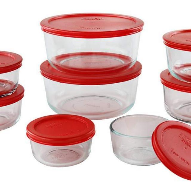 Pyrex Glass Food Storage Containers (16-Piece Set)