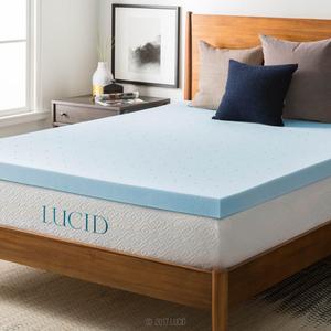 LUCID 3-inch Gel Memory Foam Mattress Topper - Queen