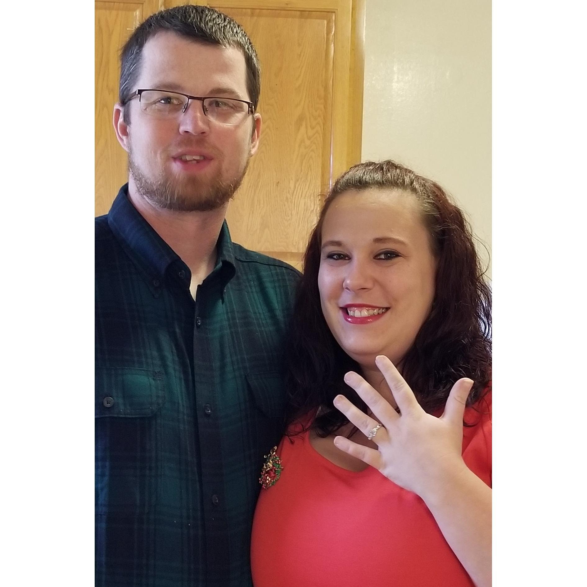 He proposed and she said, "YES!"