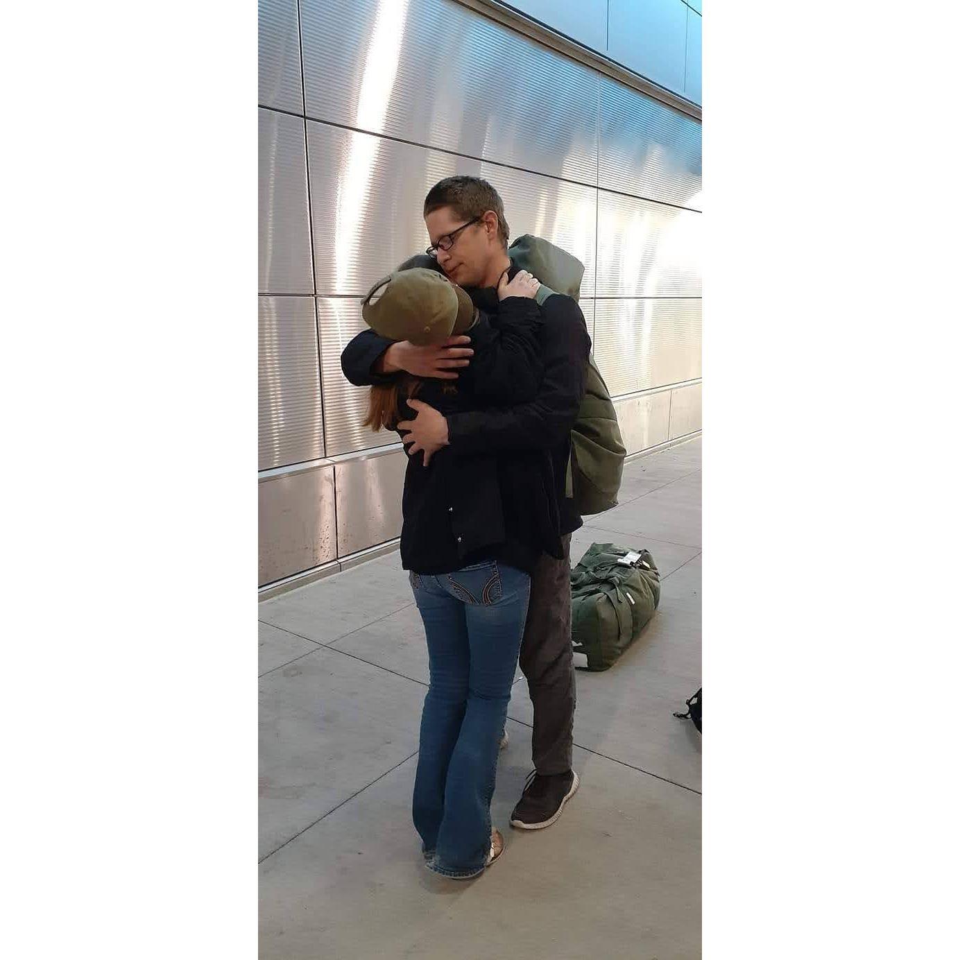 Back from Basic Training! It was such a good day, we couldn't be happier to see each other again.