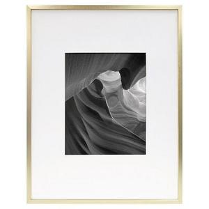 8"x10" Metal Single Image Matted Frame Brass - Project 62™