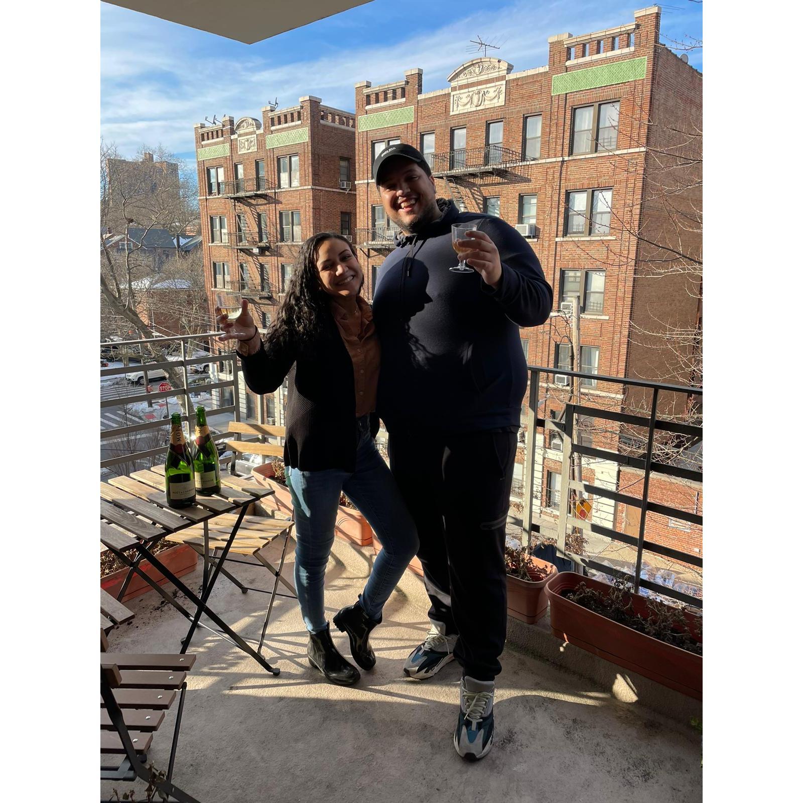 April 2021: Finally moving in together!