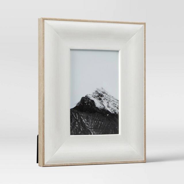 4" x 6" Wide Woodgrain Picture Frame White - Threshold™