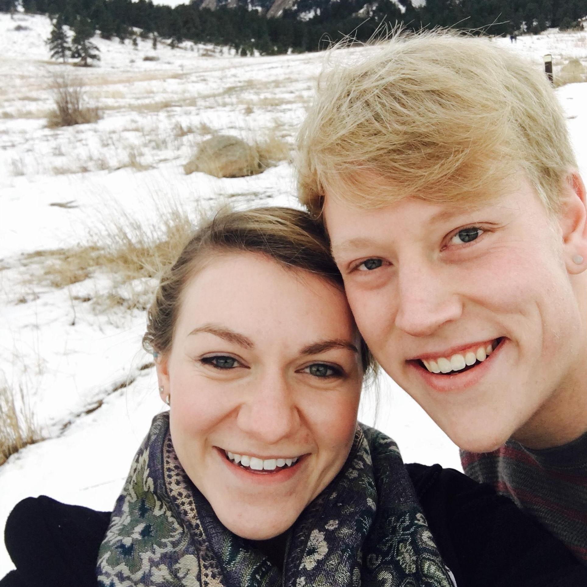 After Bailey came home from study abroad in Jan of 2016, near the spot we got engaged!