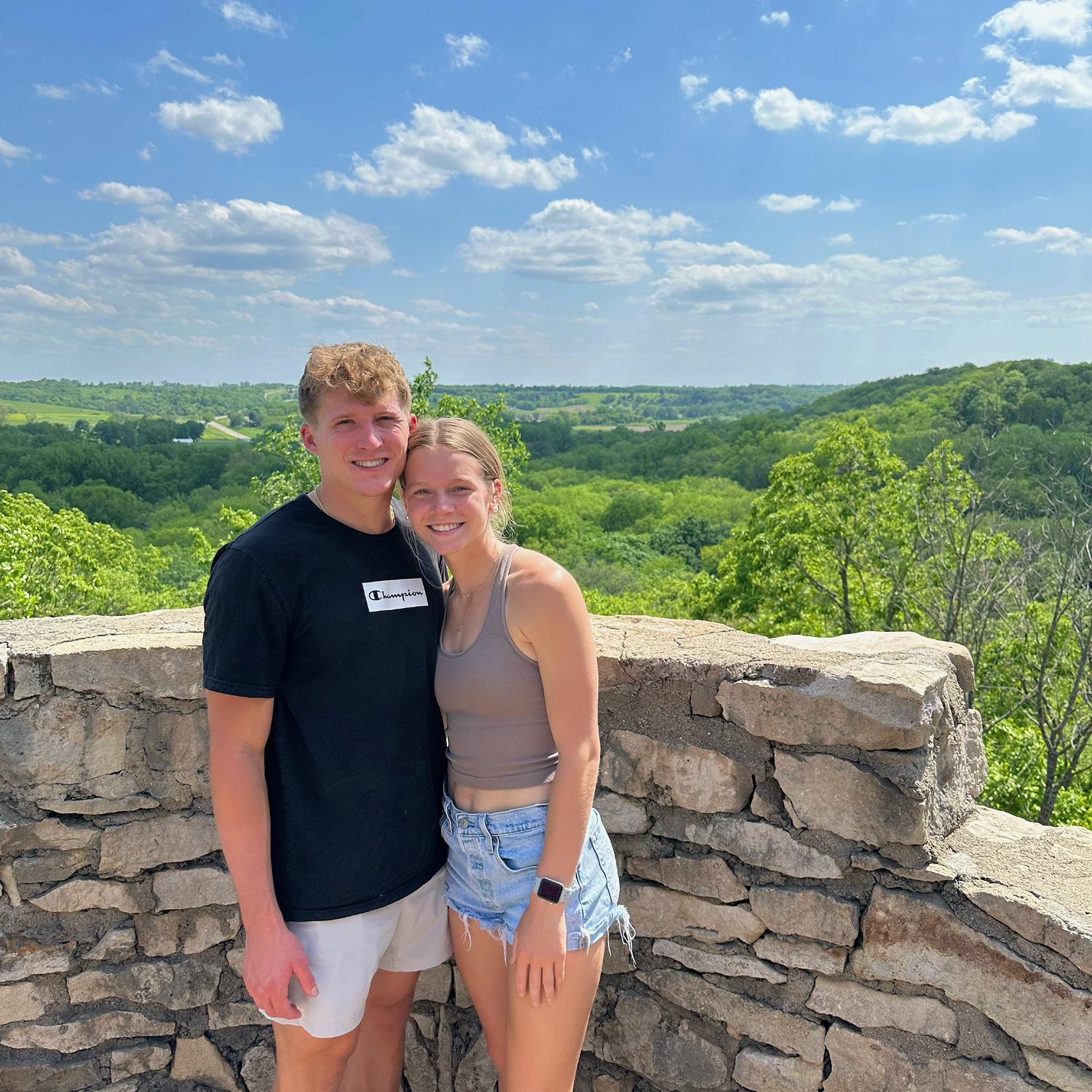On top of the tower in Winterset, IA