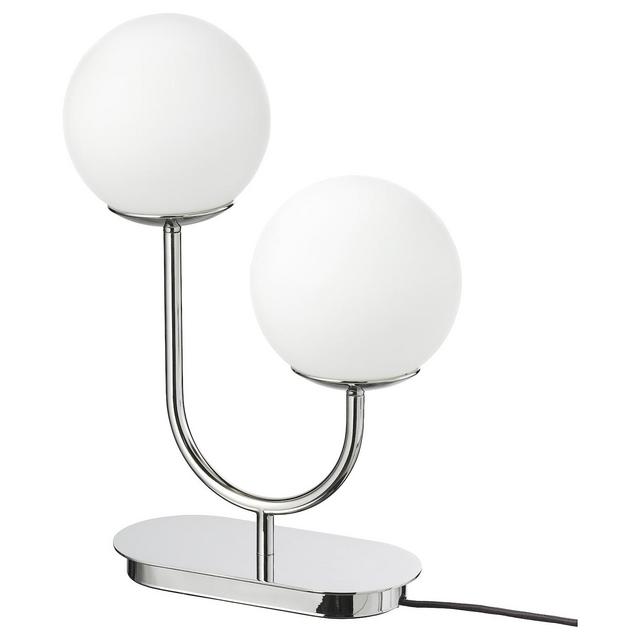 SIMRISHAMN Table lamp, chrome plated/opal glass, 17 "Show measurements specifications