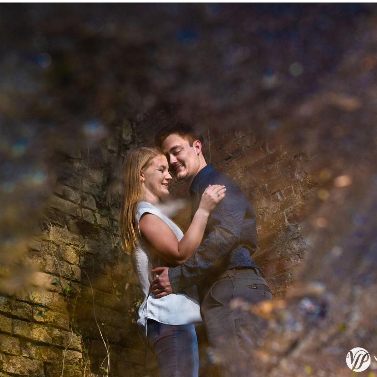 A reflection in water. This was taken at an engagement photoshoot.