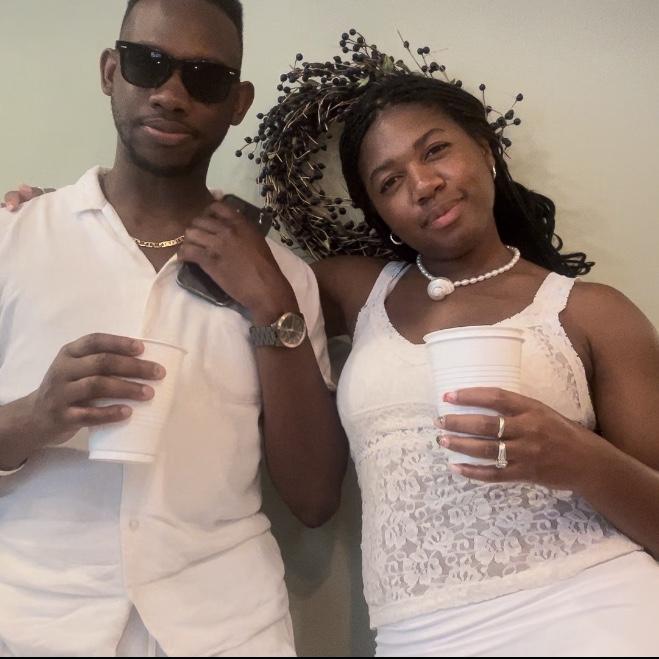 All white pool party fun