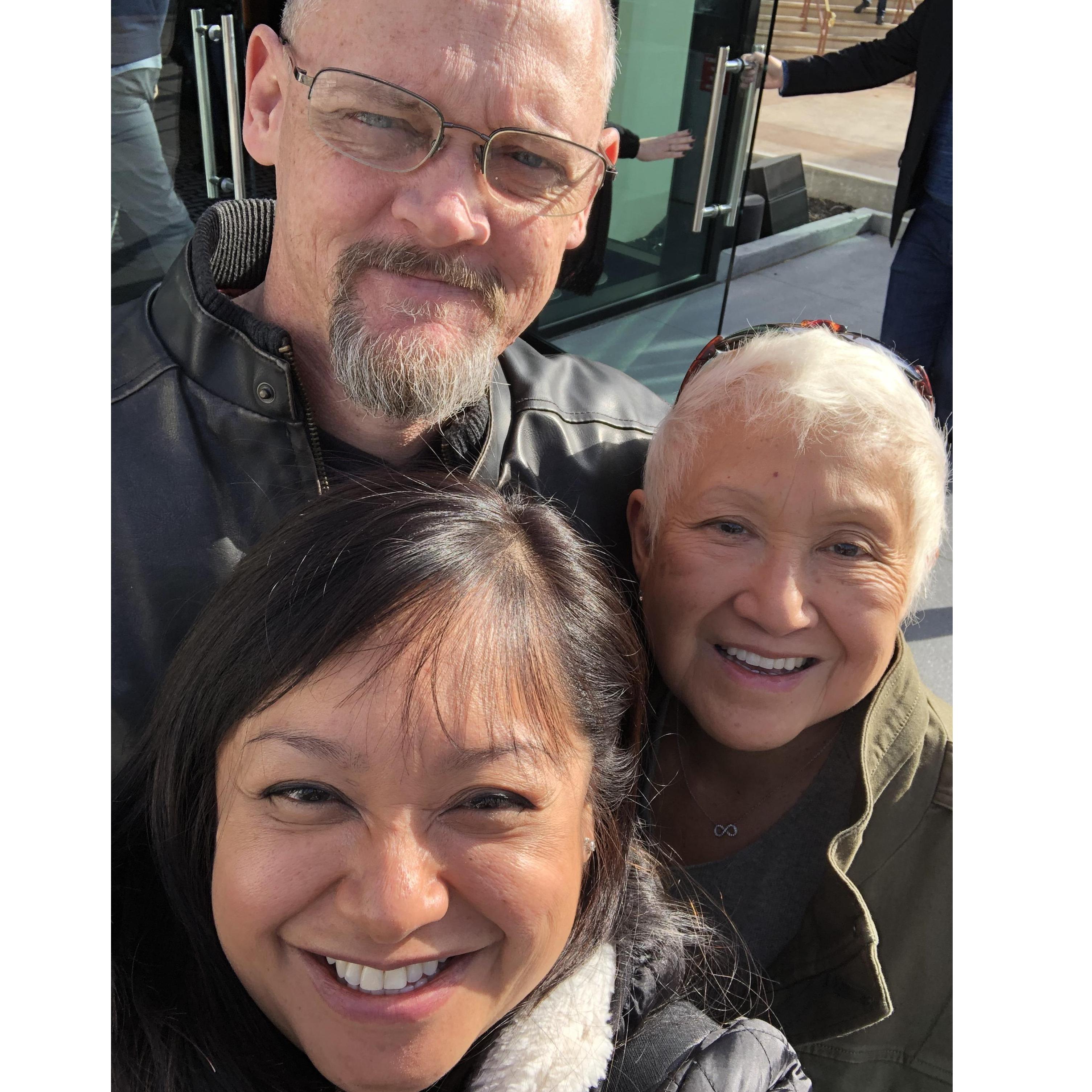 With Patti's mom, Ramona in Vegas