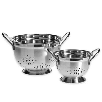 Bed Bath & Beyond Denmark® Stainless Steel Colanders (Set of 2)