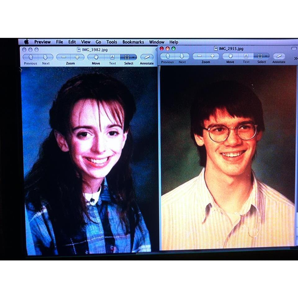 Molly put these two pictures together to prove that they really were destined for each other. #90s #nerdlove