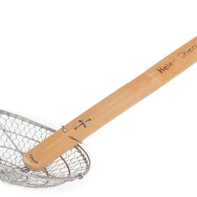 Asian Kitchen Spider Strainer with Natural Bamboo Handle, 7-Inch Strainer Basket