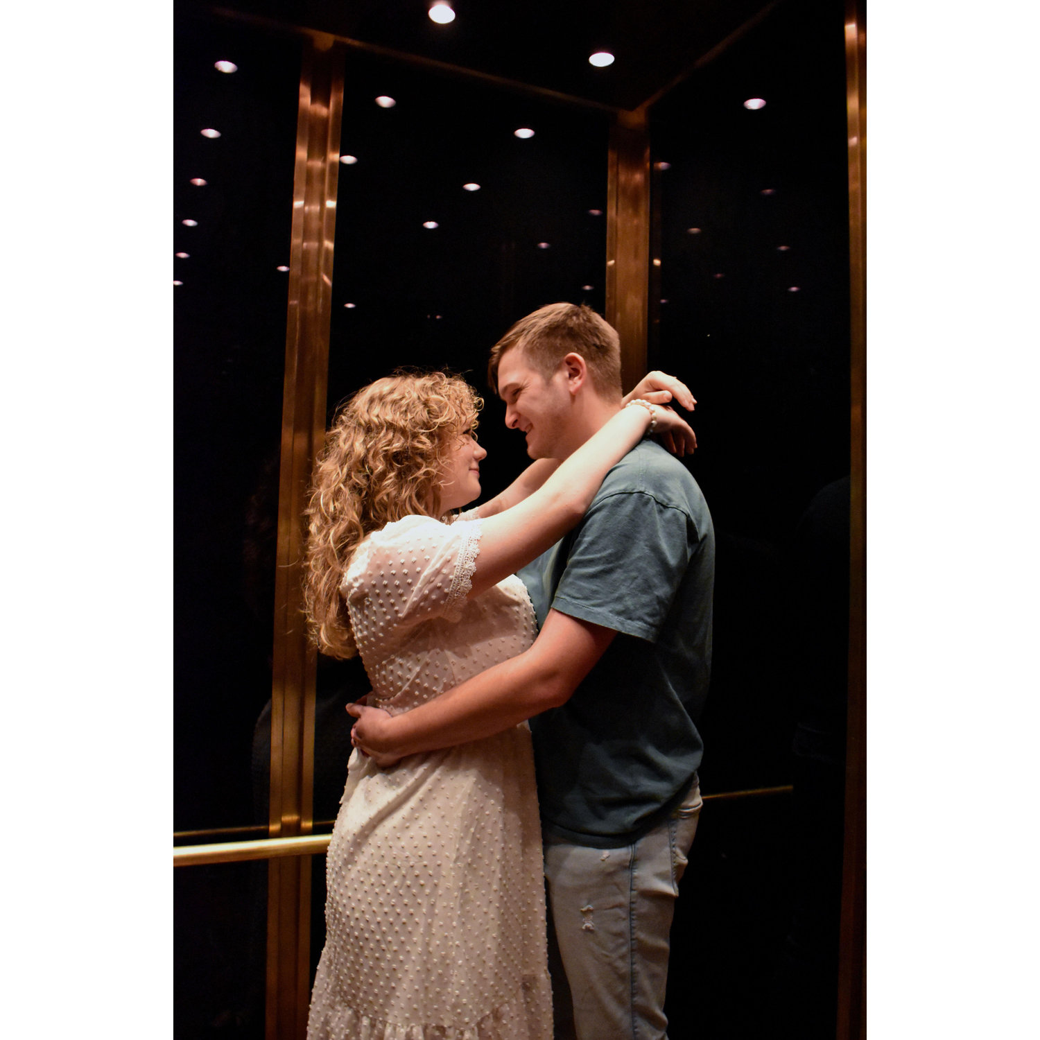 Engagement photos taken at the Polk Museum of Art, one of Chloe's favorite Lakeland places.