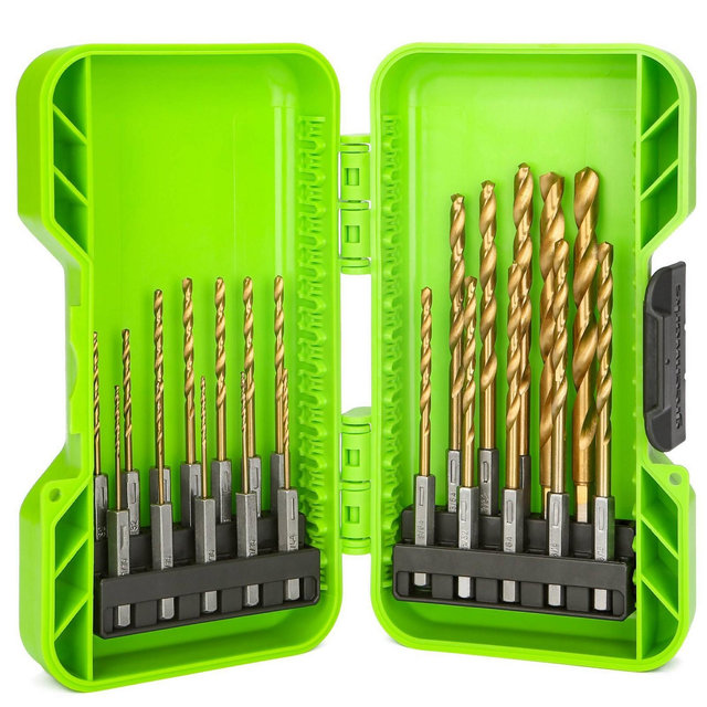 Greenworks 22pc Titanium Drill Bit Set