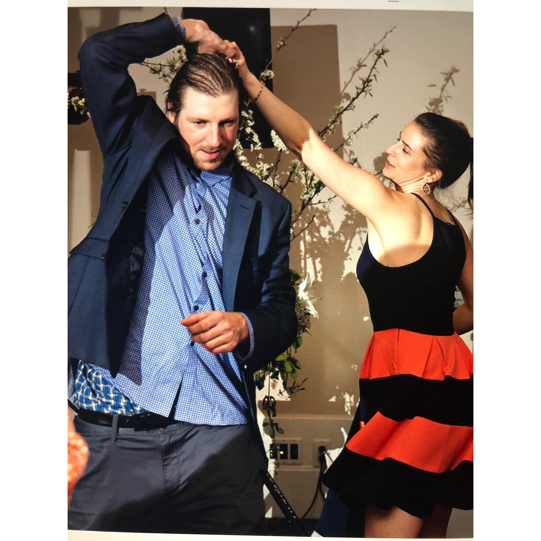 Kevin & Danielle tearing up the dance floor at David's wedding