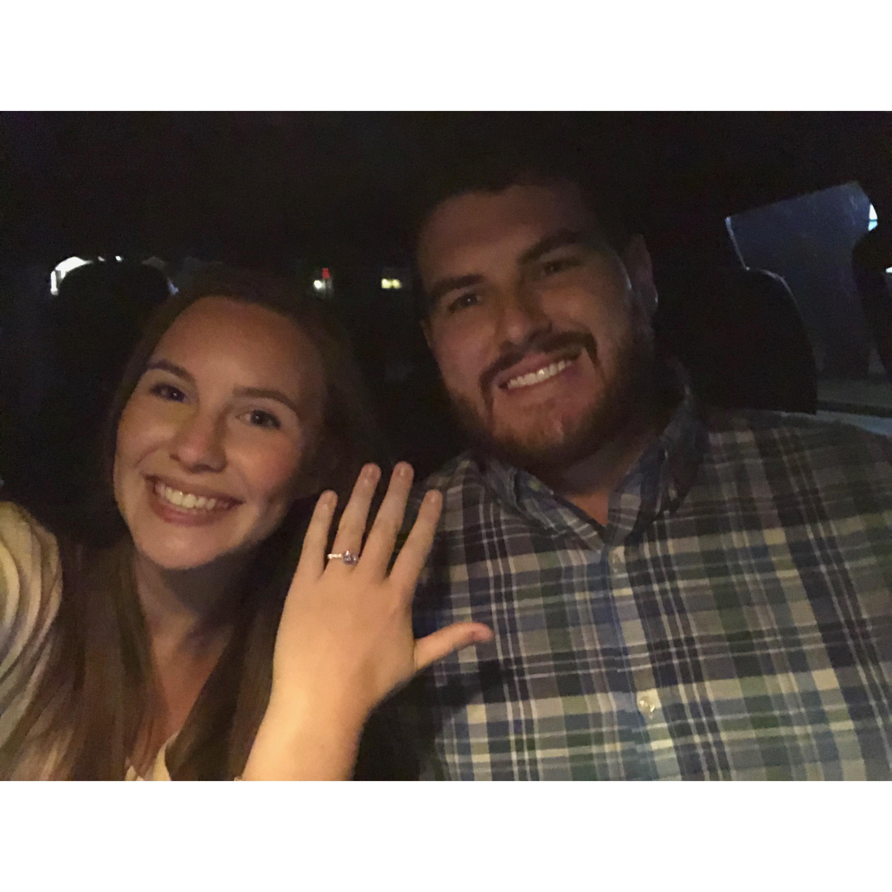 When we got engaged!