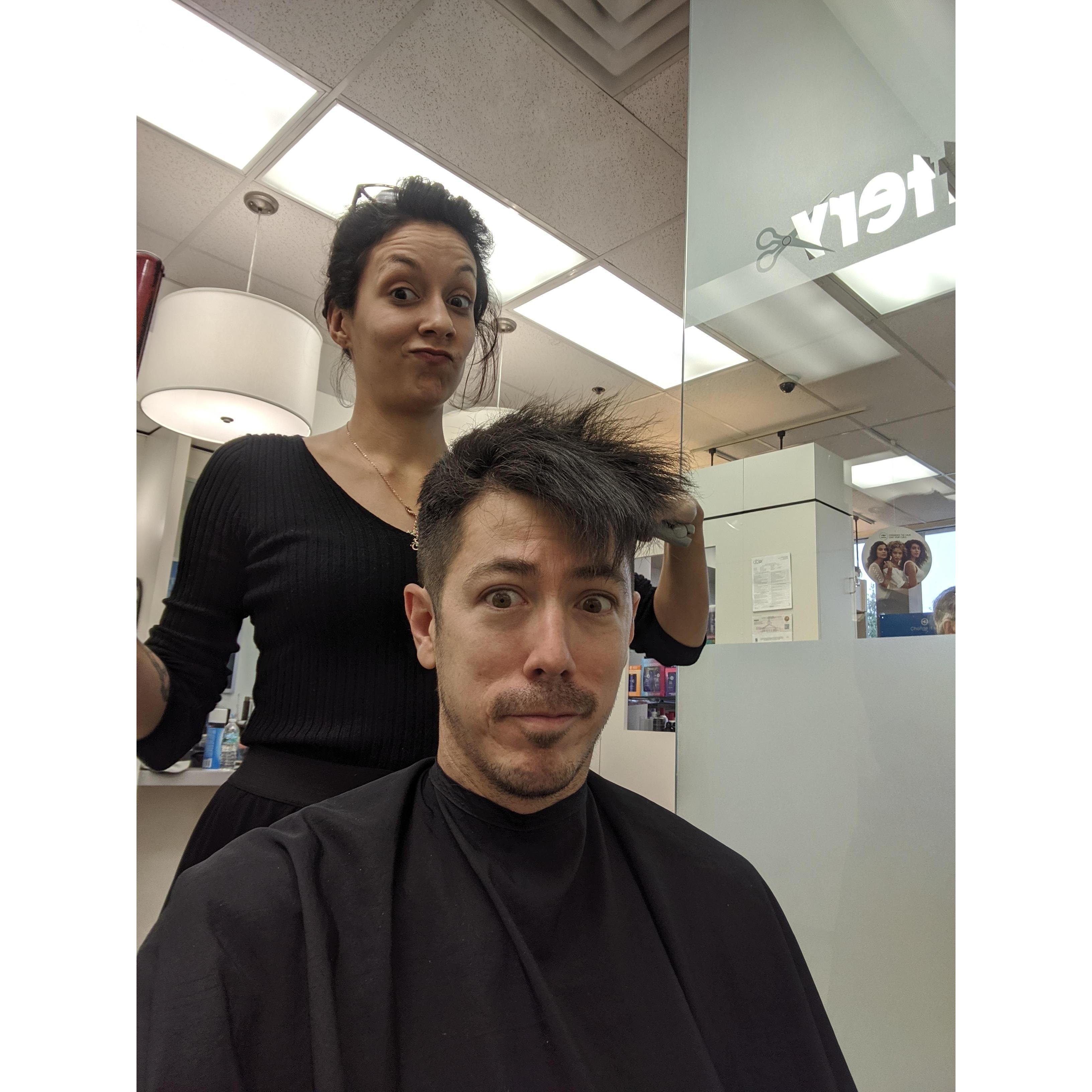 The one time Kyle got a Keratin treatment