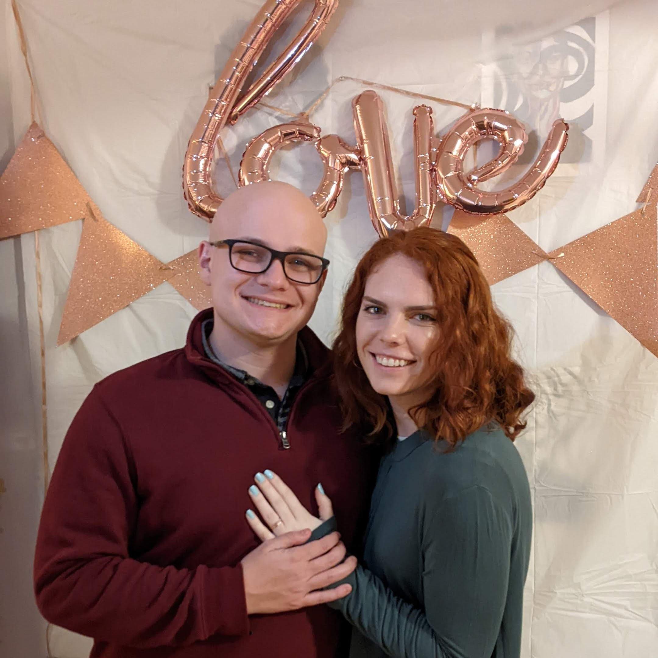 Our friends threw a surprise party for us the day that Caleb proposed!