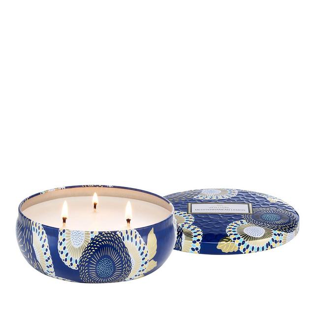 Voluspa Mediterranean Lemon 3 Wick Tin Candle, 12 oz.