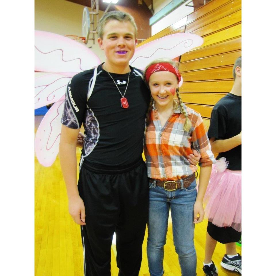 Our first picture together - before we were dating, Halloween 2011.